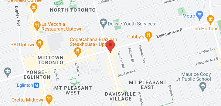 map of 243 EGLINTON AVE W